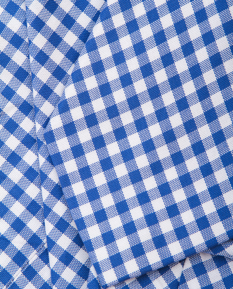 Blue Plaid Cotton Tie