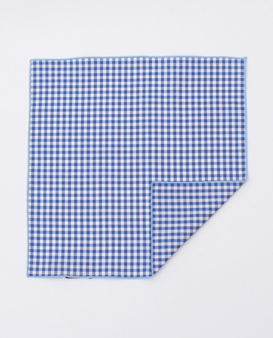 Blue Plaid Handkerchief