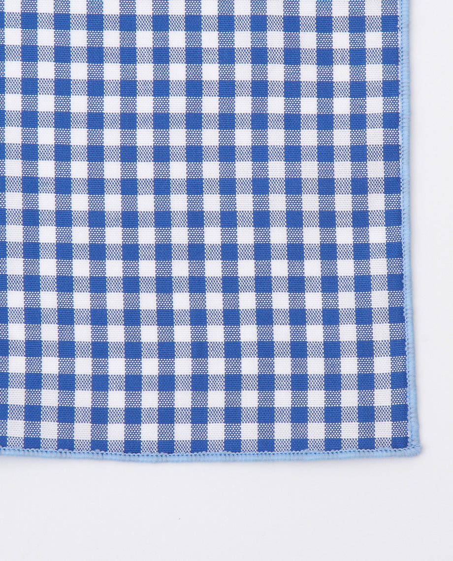 Blue Plaid Handkerchief