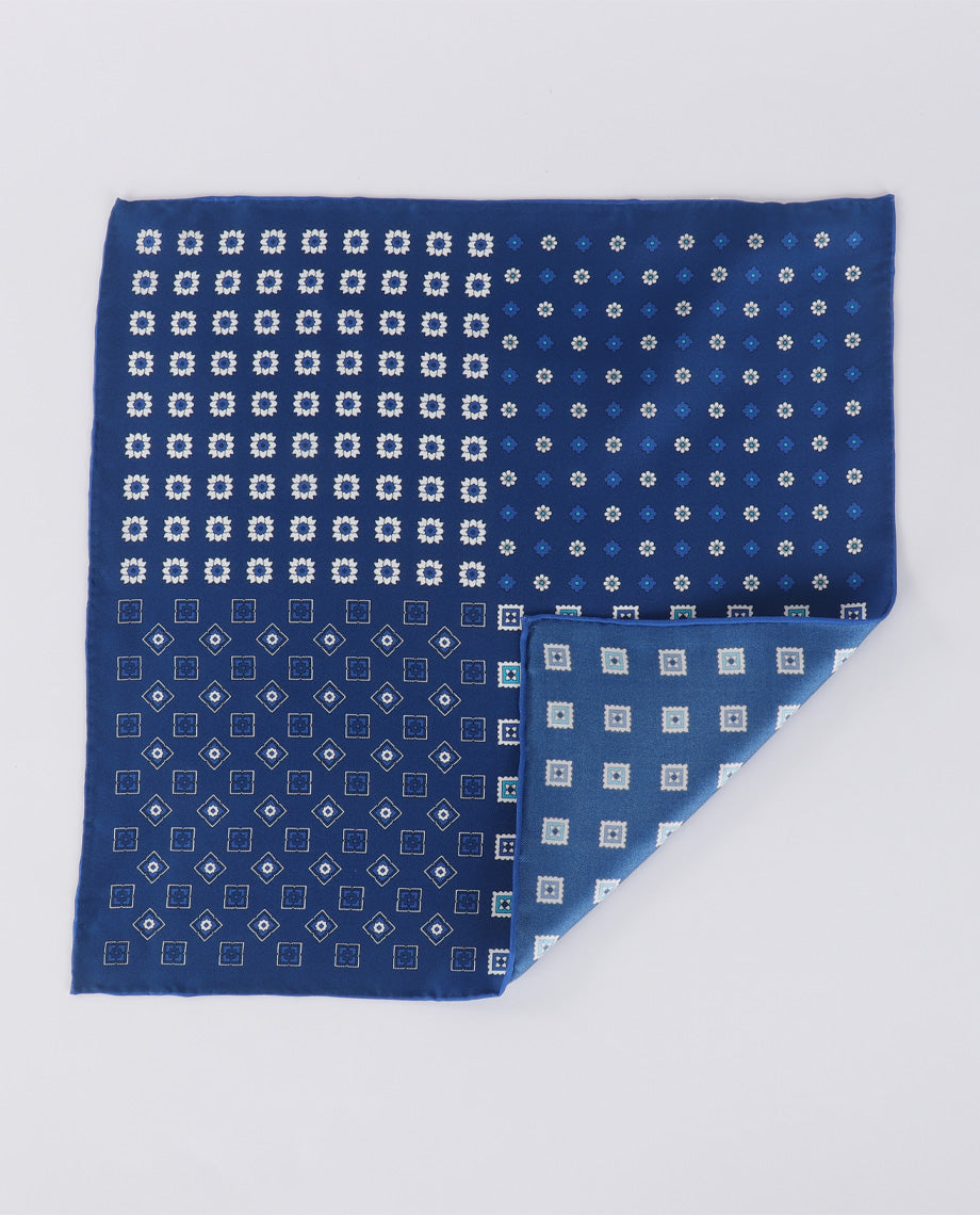 Blue Squares Handkerchief
