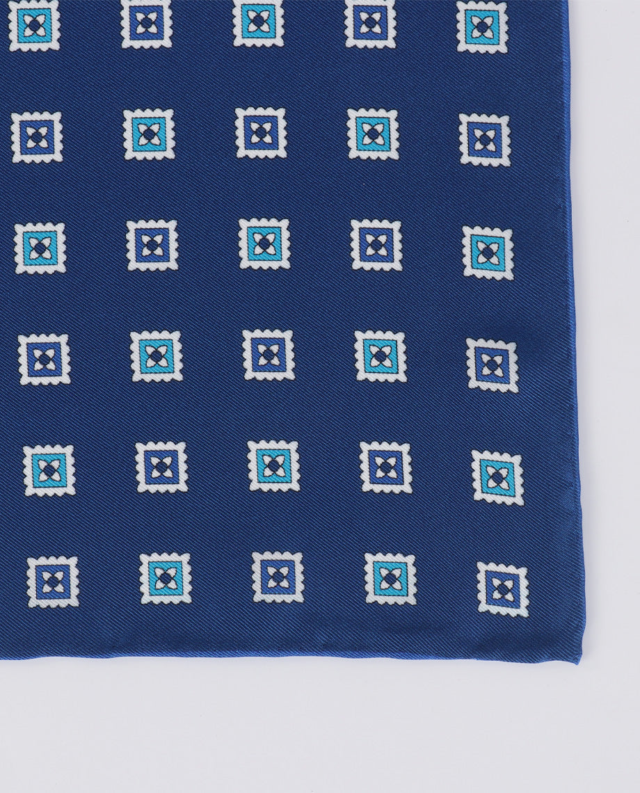 Blue Squares Handkerchief