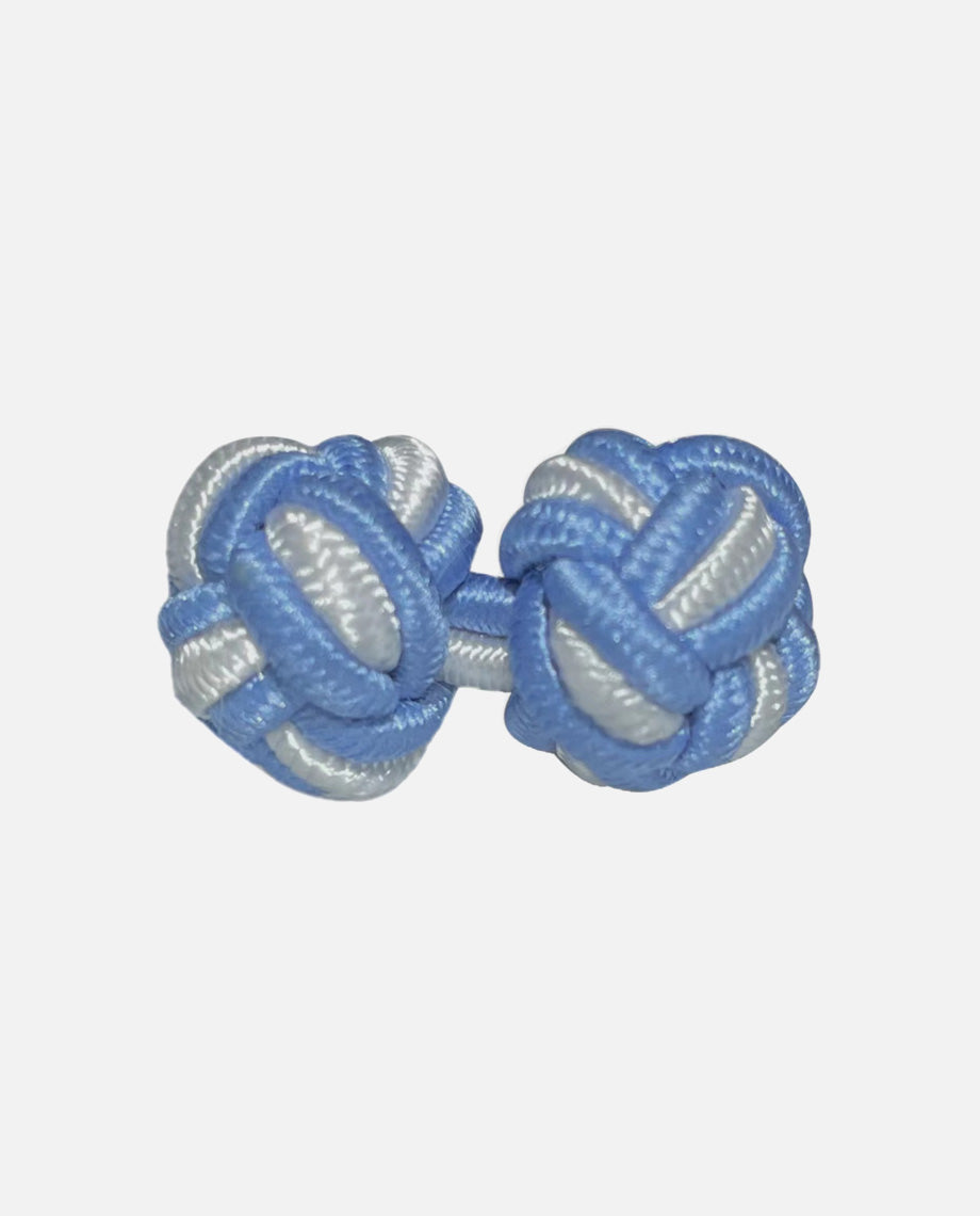 Blue and White Silk Knots