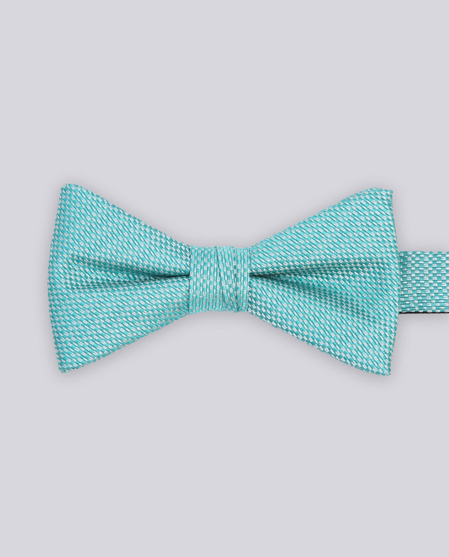 Light Turquoise Textured Bow Tie