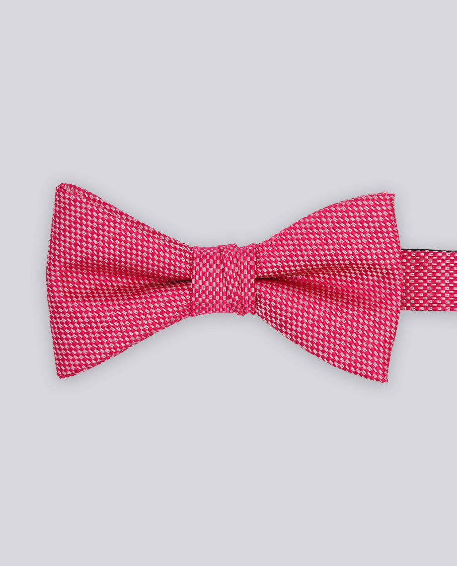 Dark Pink Textured Bow Tie