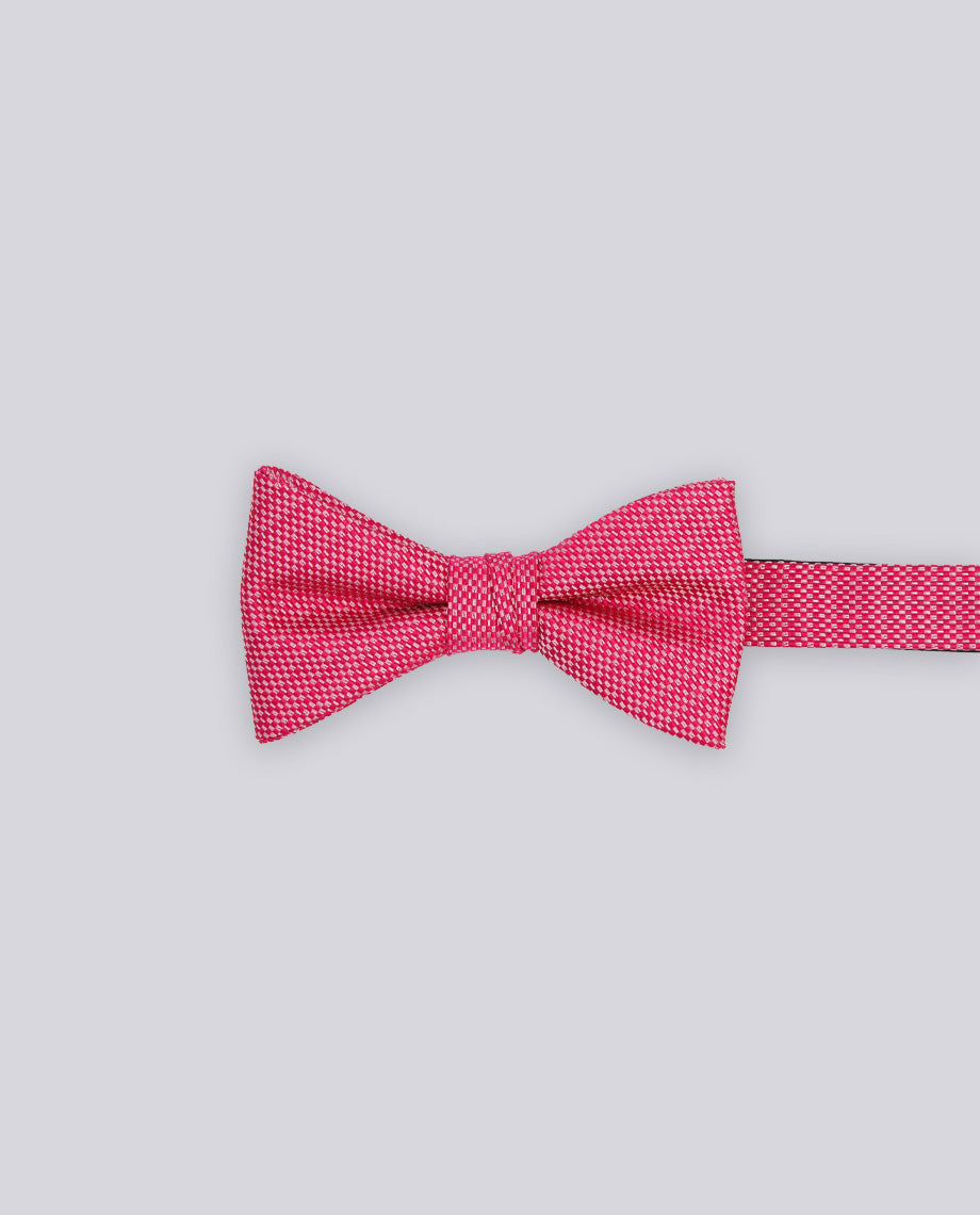 Dark Pink Textured Bow Tie