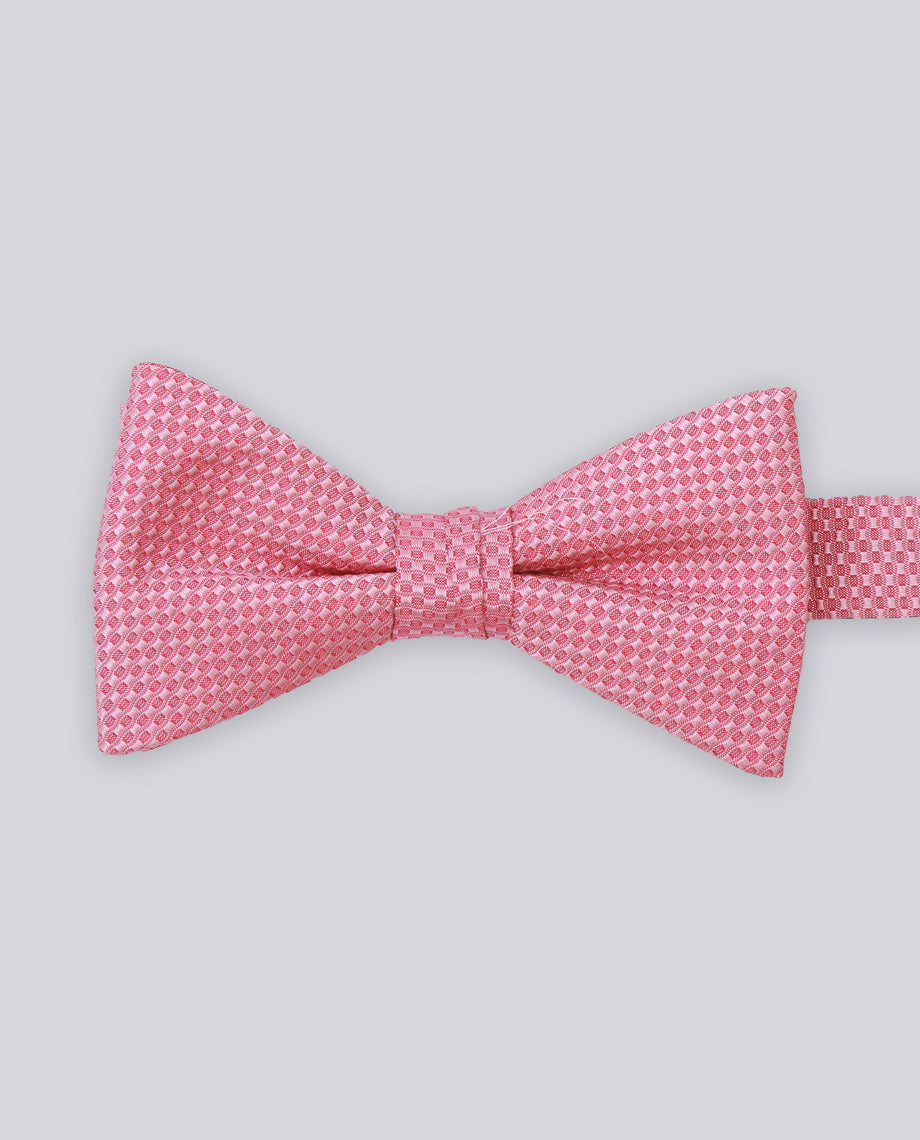 Pink Textured Bow Tie