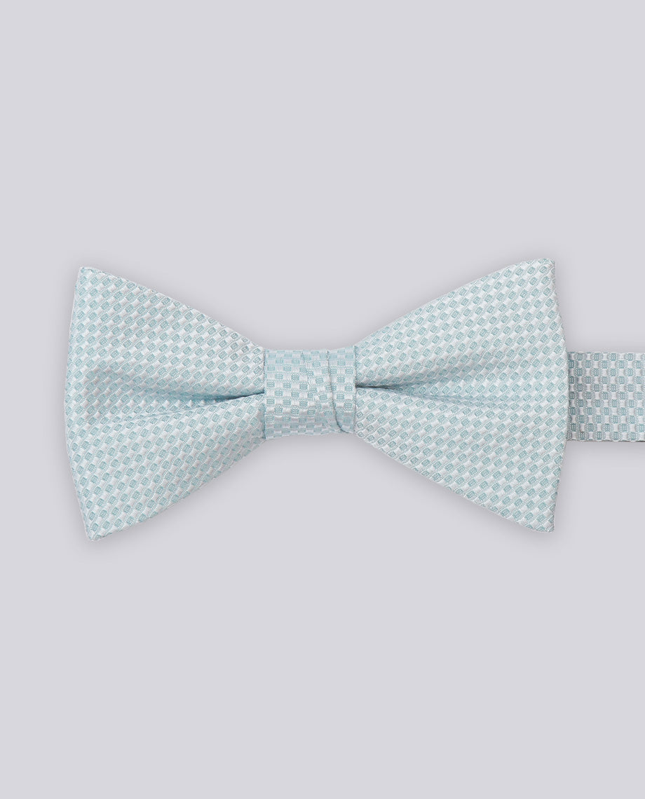 Light Turquoise Textured Bow Tie