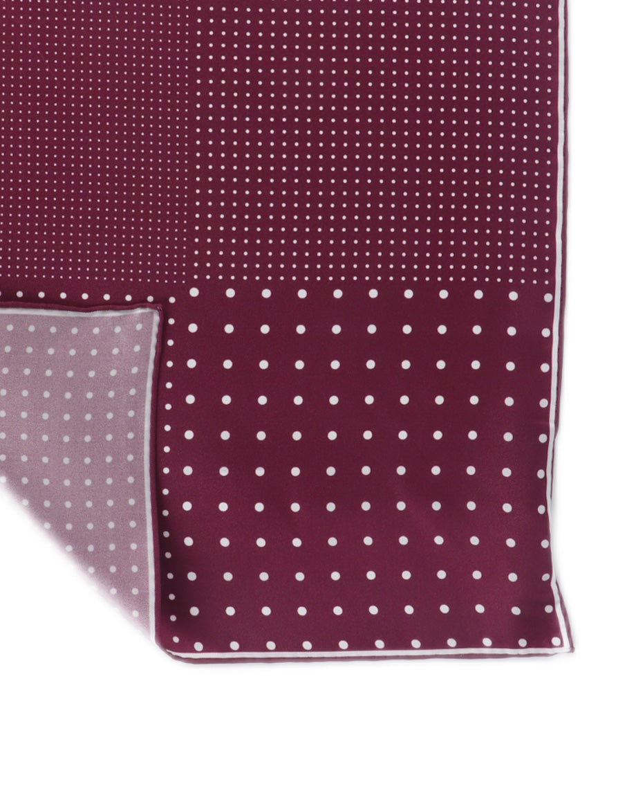 Polkadots on Burgundy Handkerchief