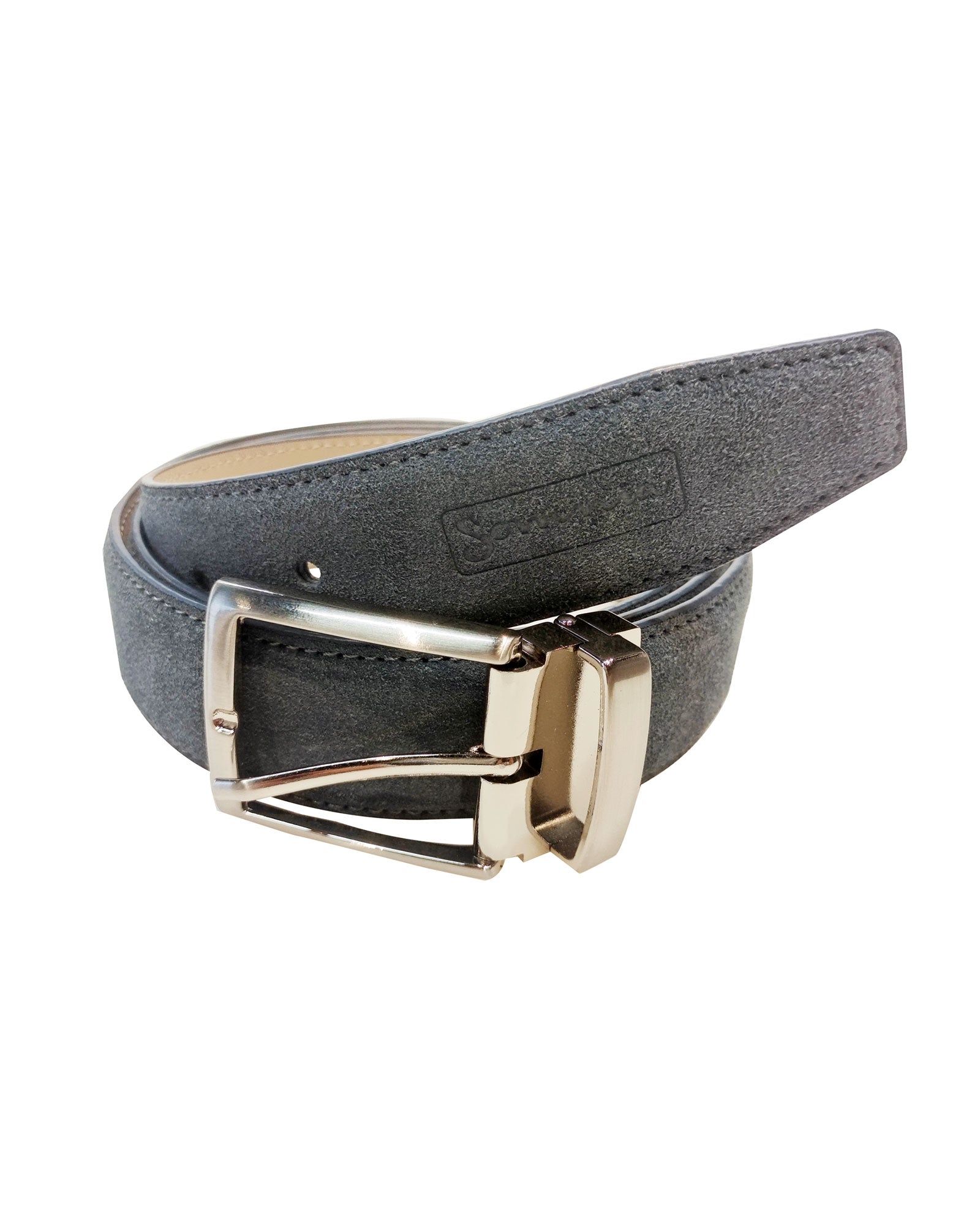 Charcoal Suede Leather Belt