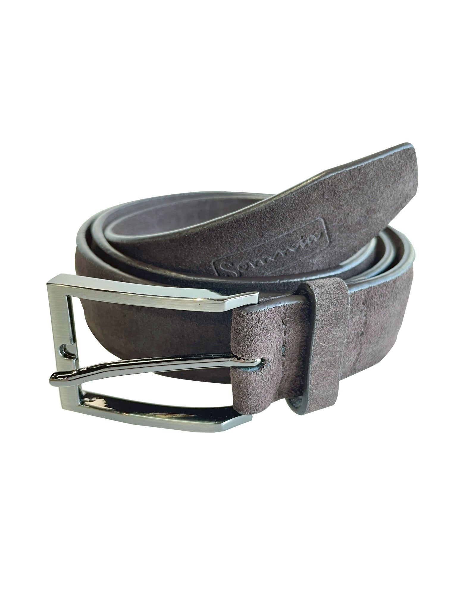 Chocolate Suede Leather Belt