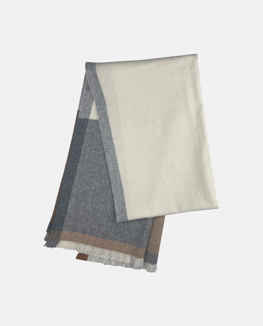 Cream & Camel Cashmere Scarf