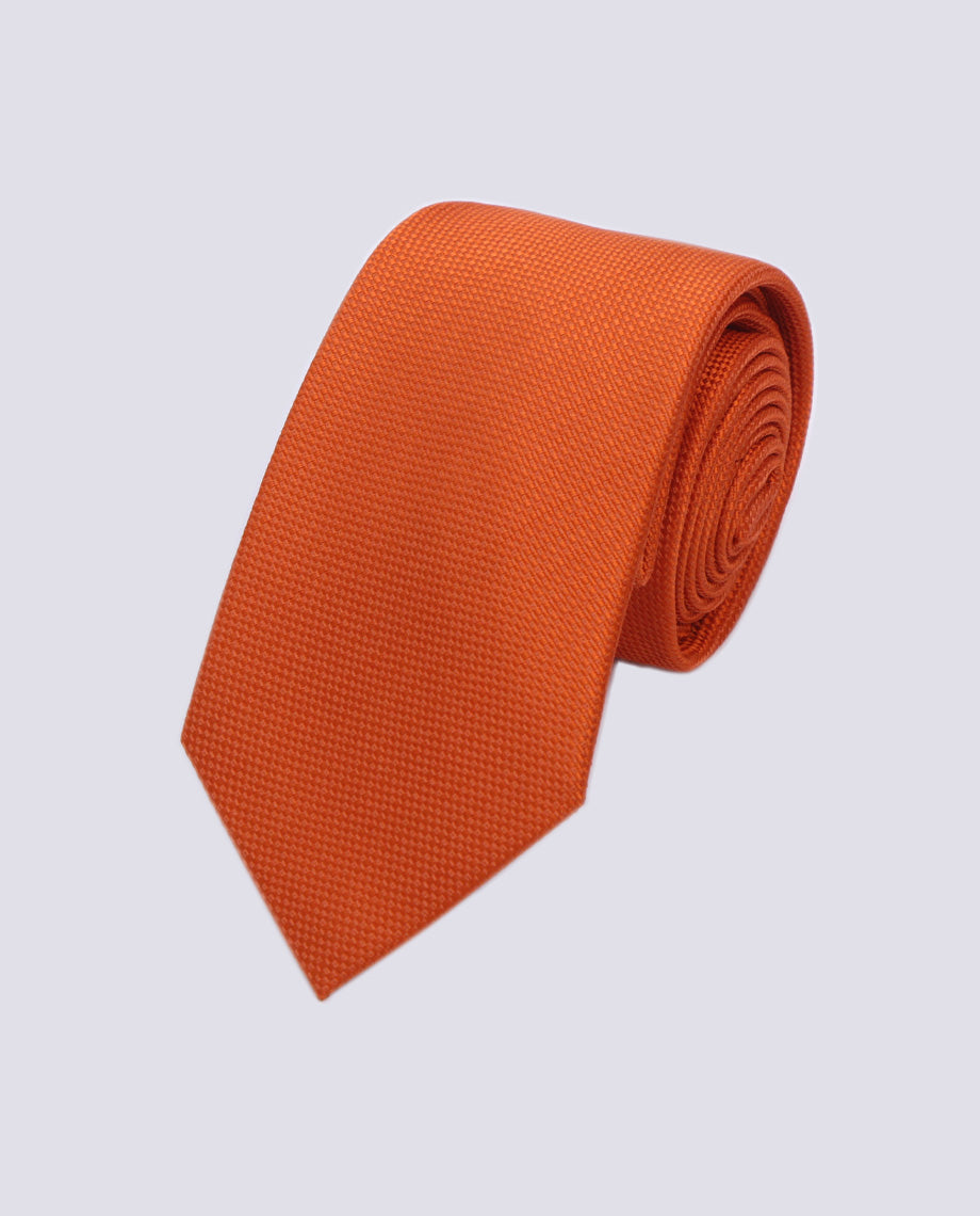 Dark Orange Silk Tie