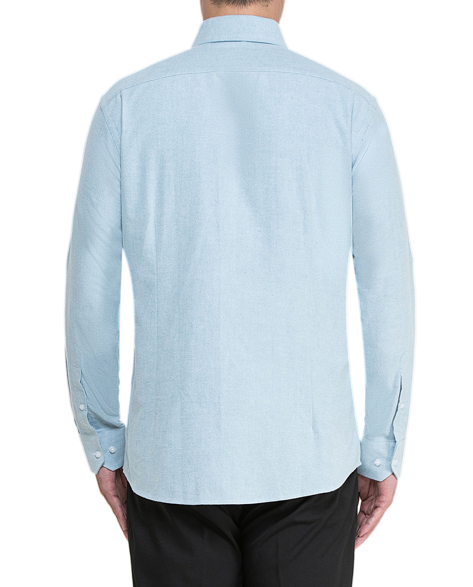 Men's Light Grey Flannel Sport Shirt