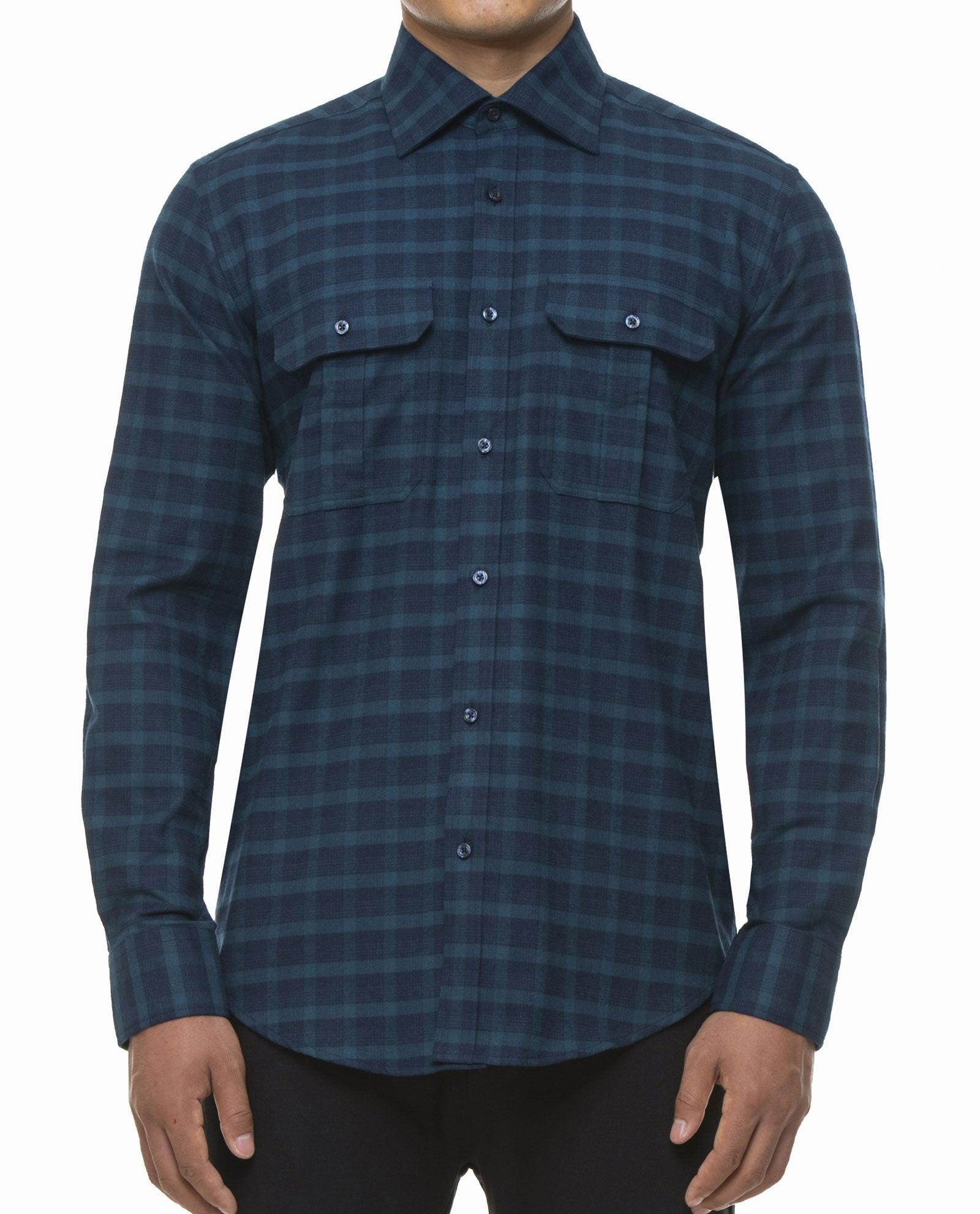 Flannel Plaid Sport Shirt