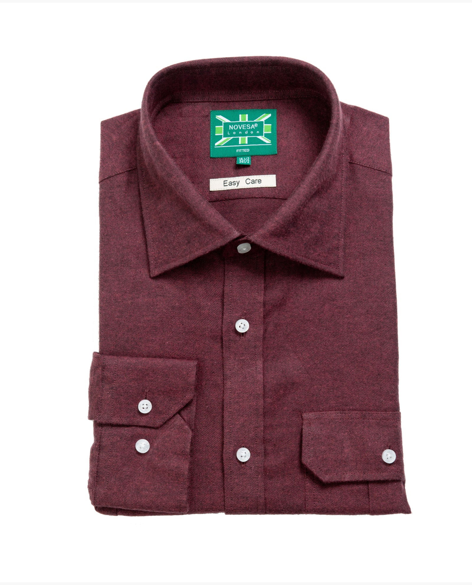 Burgundy Flannel Sport Shirt