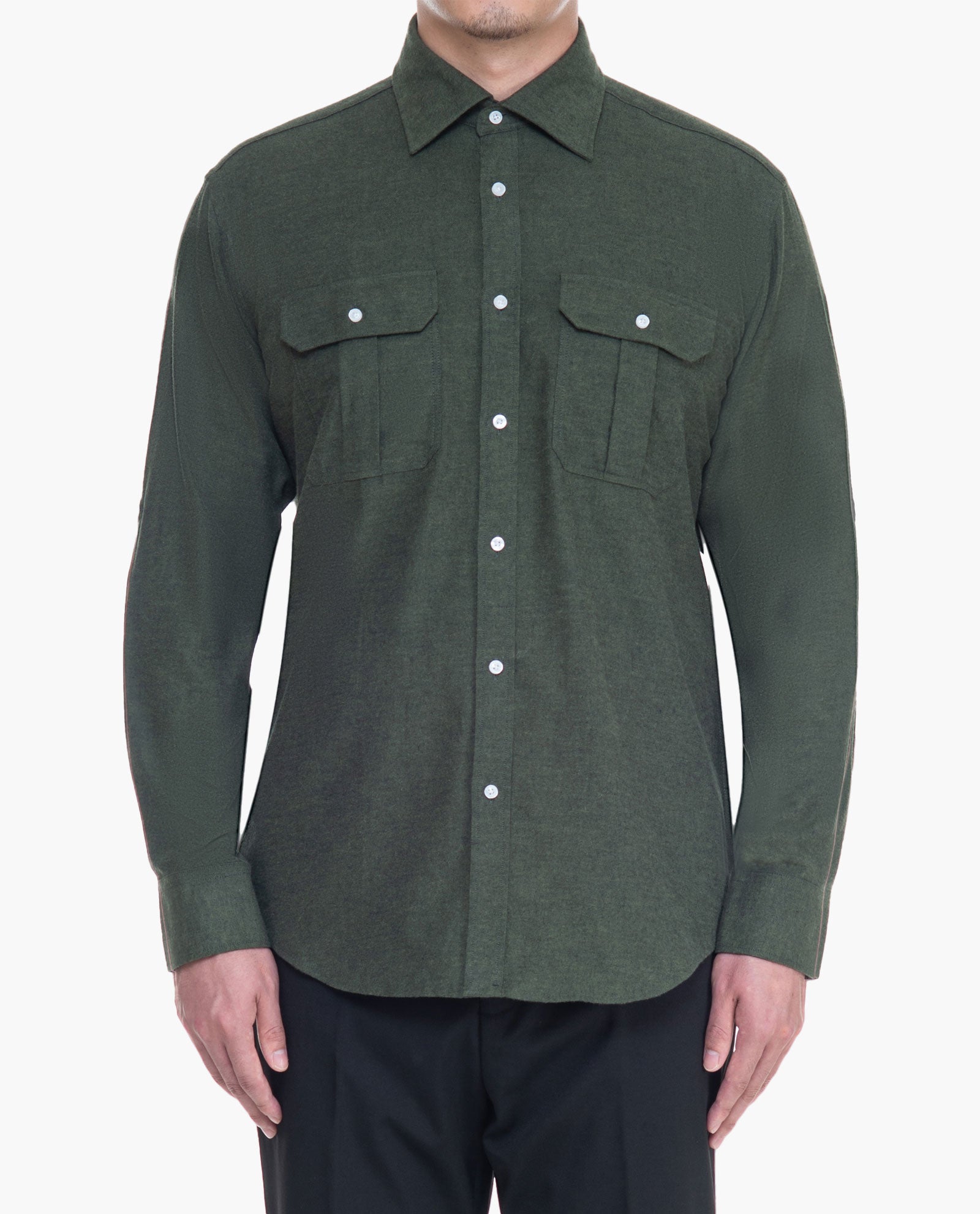 Green Flannel Sport Shirt