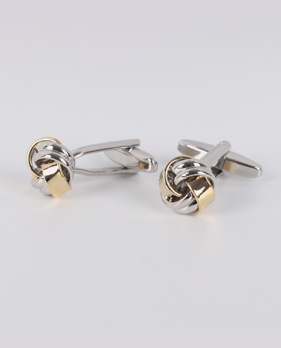 Gold and Silver Knot Cufflinks