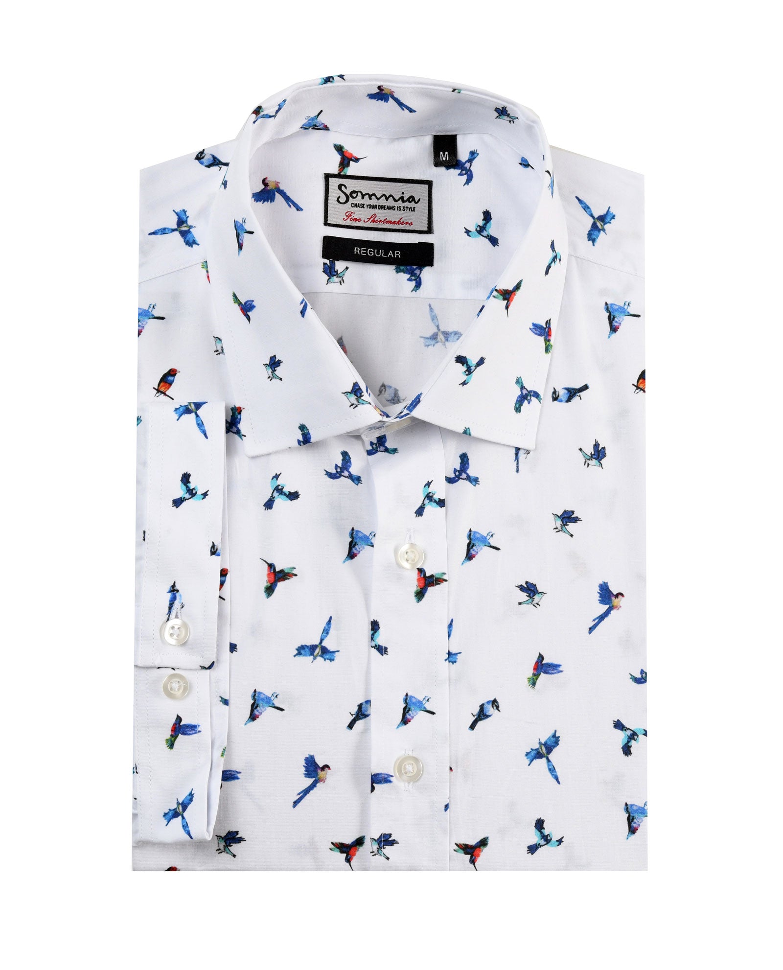 Hummingbird Pattern Short Sleeve Shirt