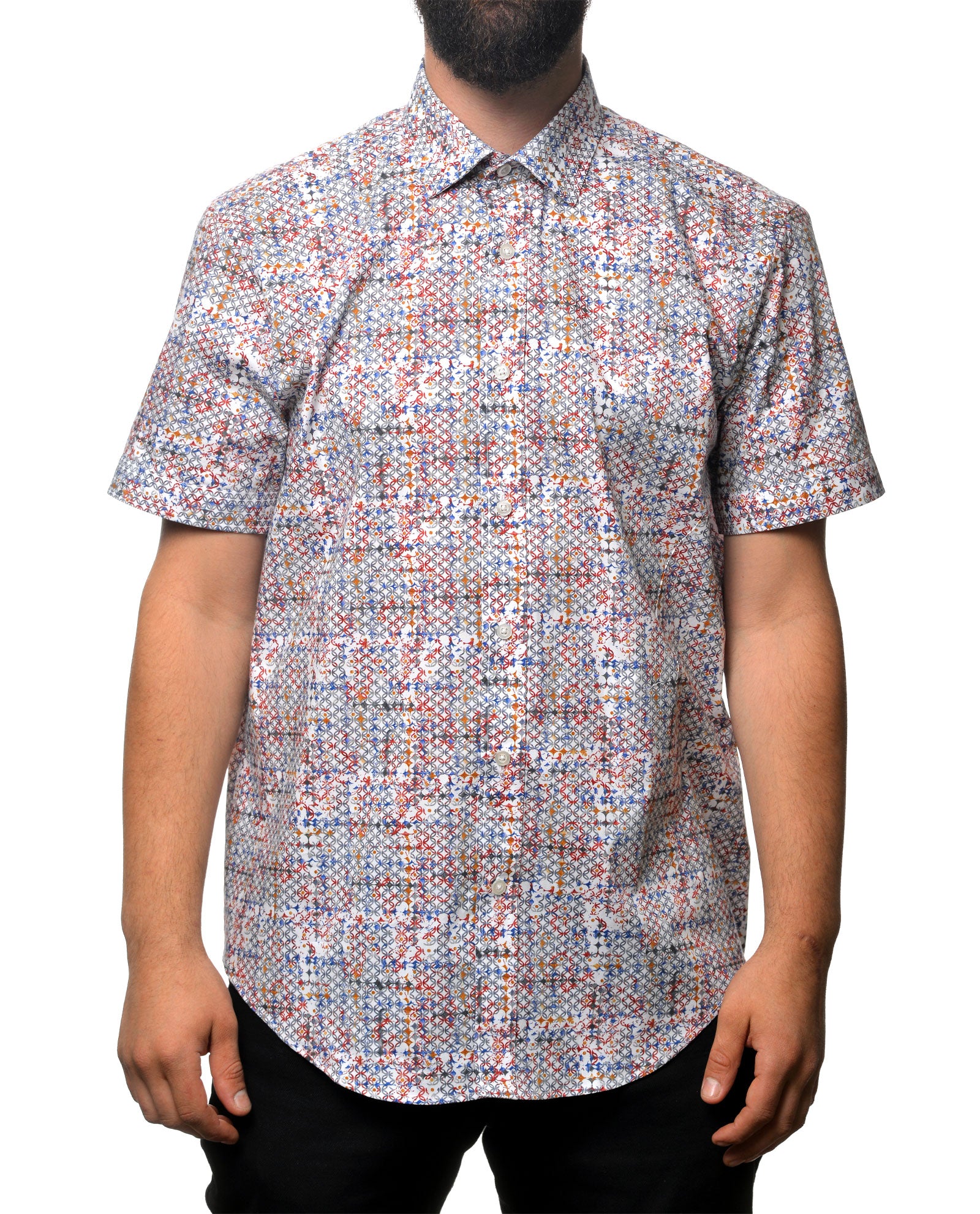Linked Pattern Short Sleeve Shirt