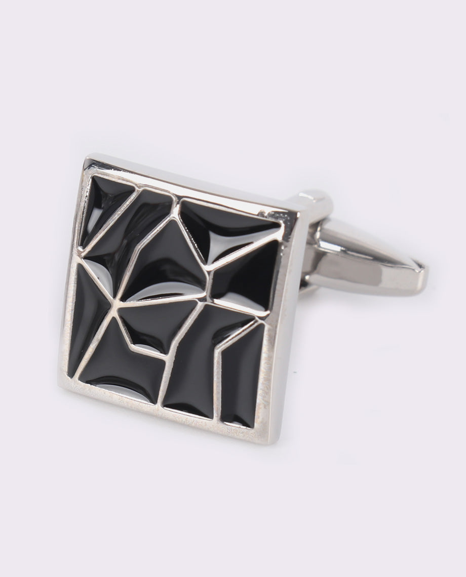 Abstract Black Square Cufflinks