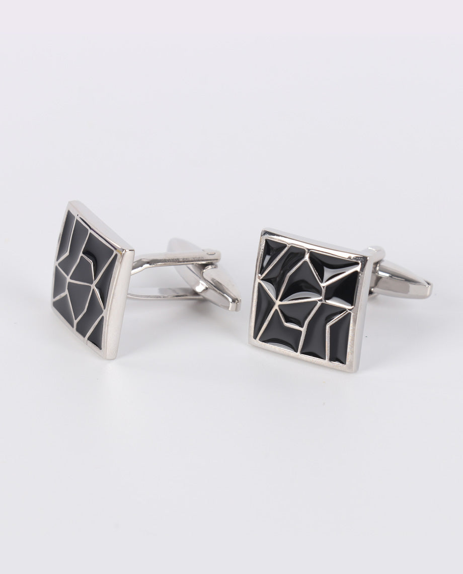 Abstract Black Square Cufflinks