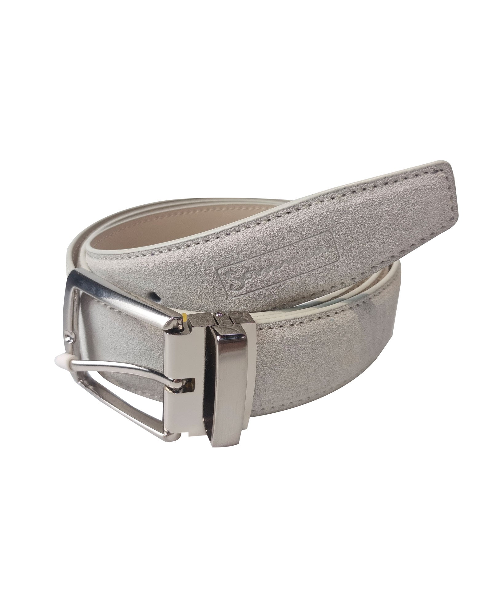 Ivory Suede Leather Belt