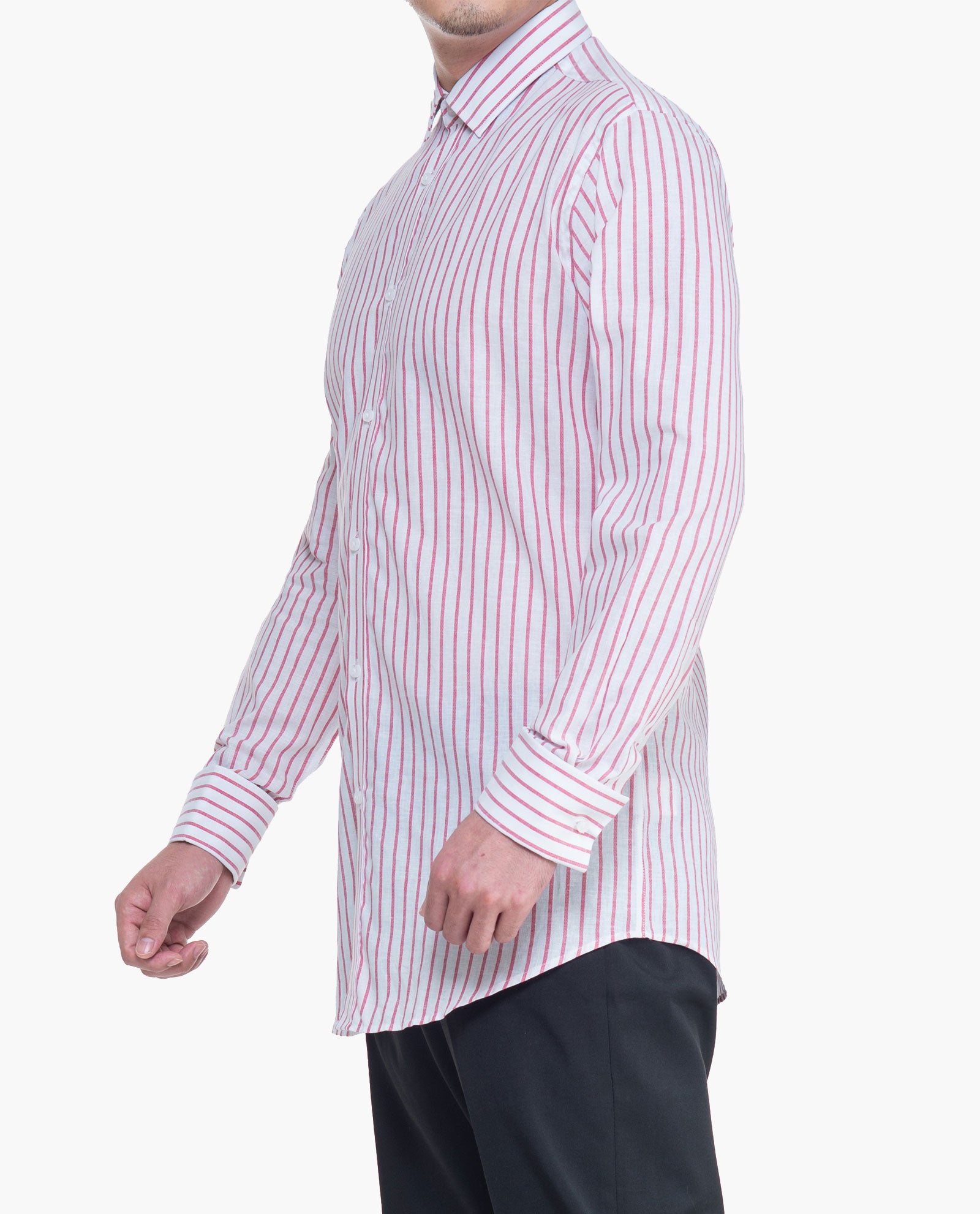 Linen Red Stripes