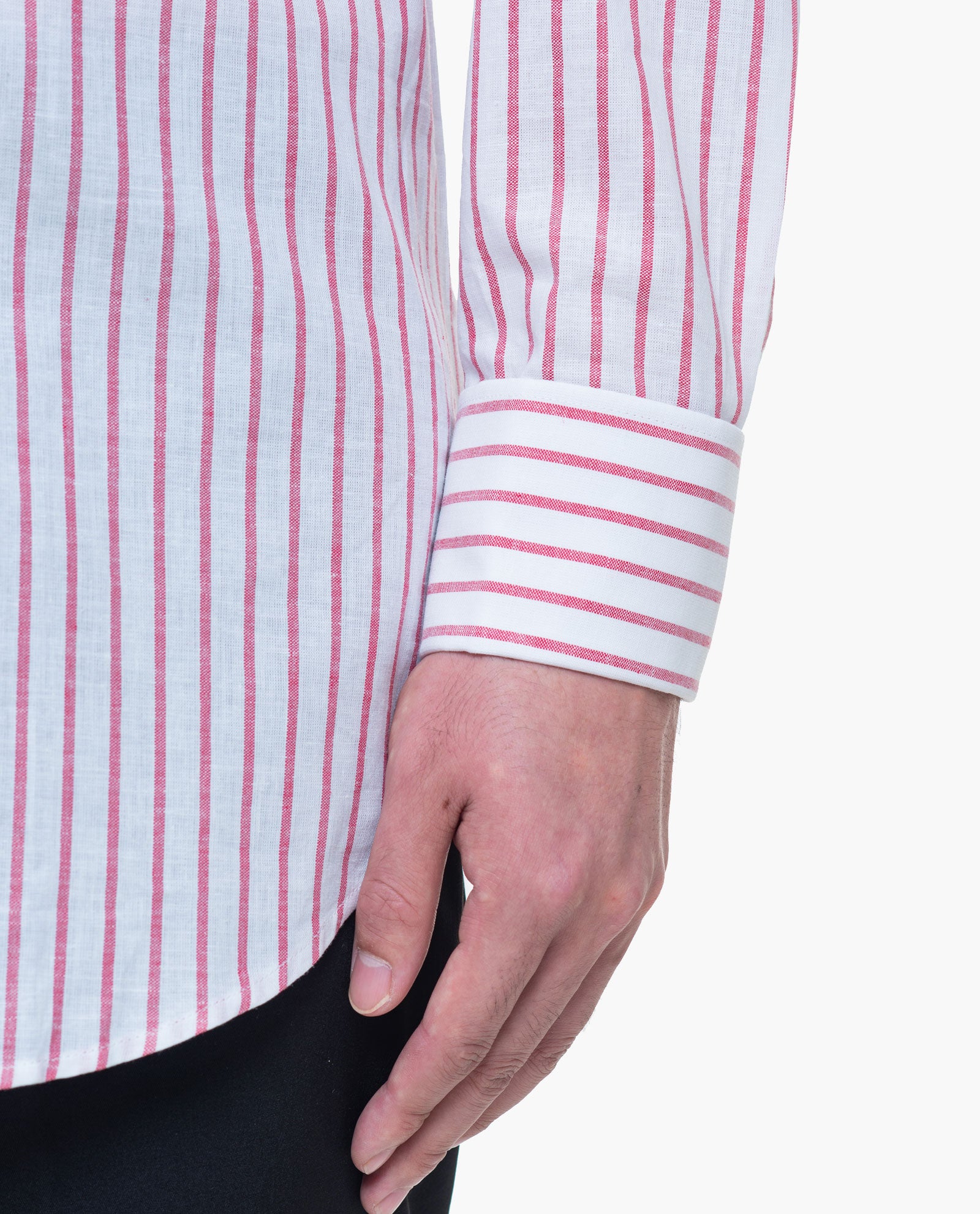 Linen Red Stripes