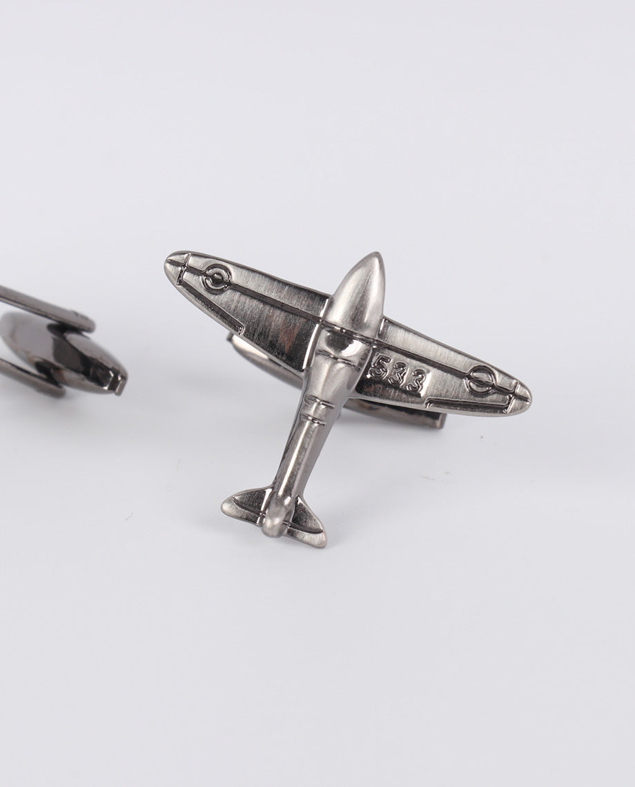 Metal Fighter Plane Cufflinks