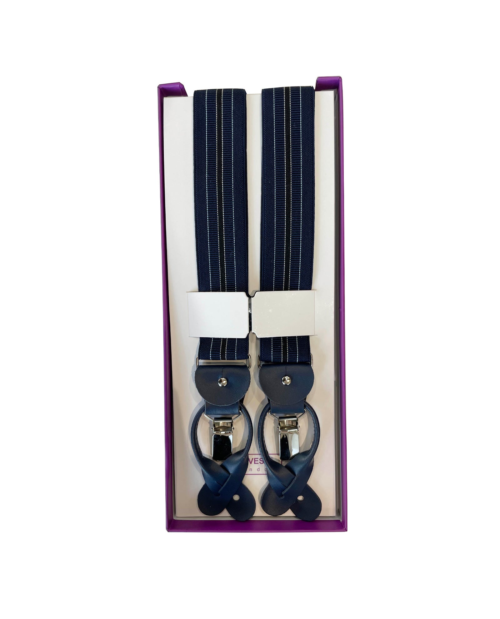 Navy on Navy Combination Braces/Suspenders