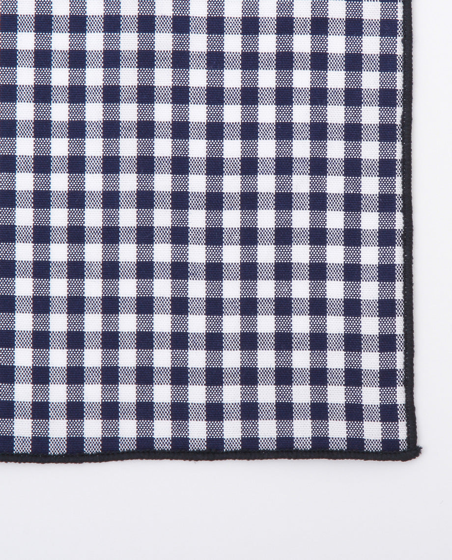 Navy Plaid Handkerchief