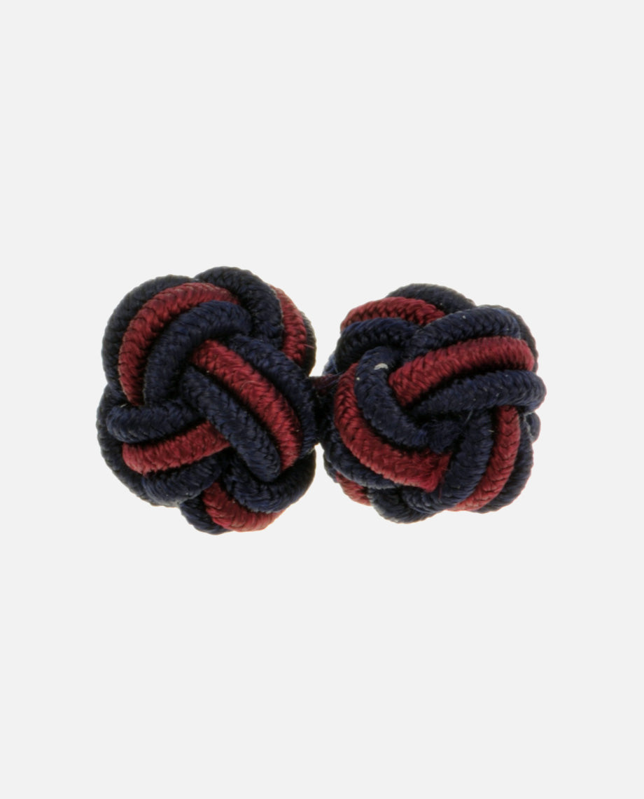 Navy and Burgundy Silk Knots