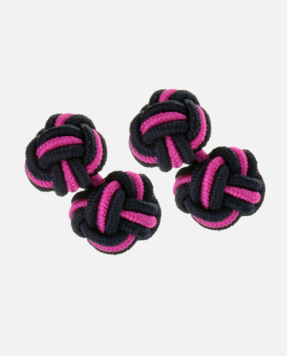 Navy and Pink Silk Knots