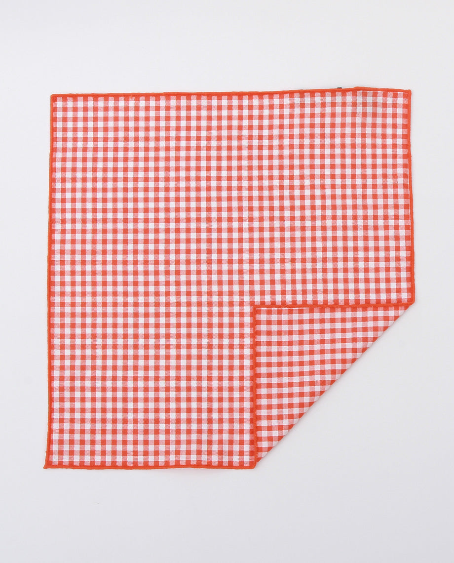 Orange Plaid Handkerchief