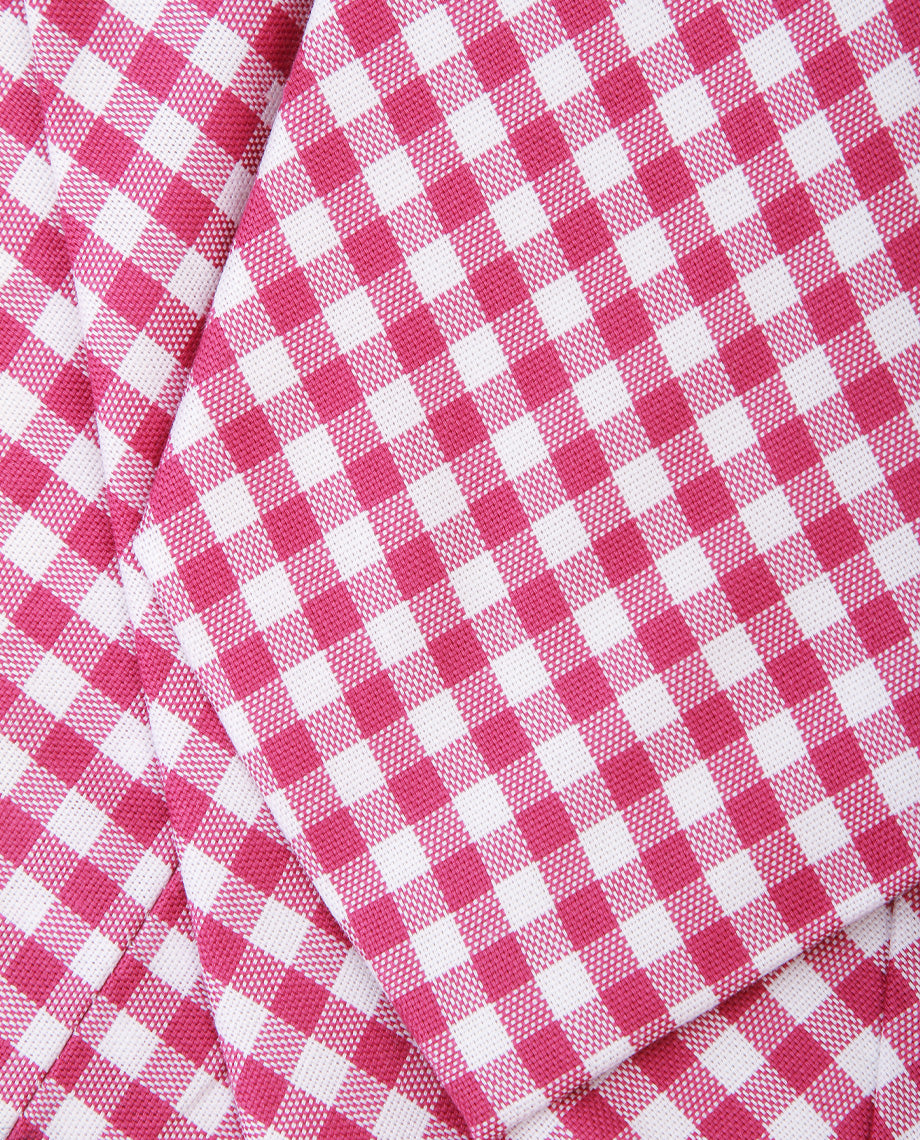 Pink Plaid Cotton Tie