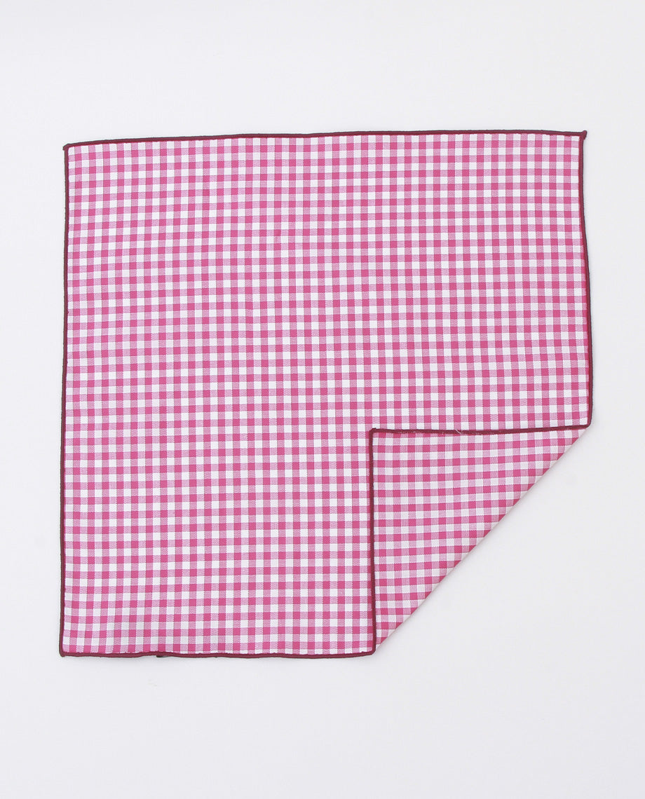 Pink Plaid Handkerchief