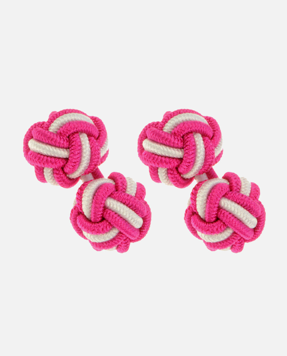 Pink and White Silk Knots