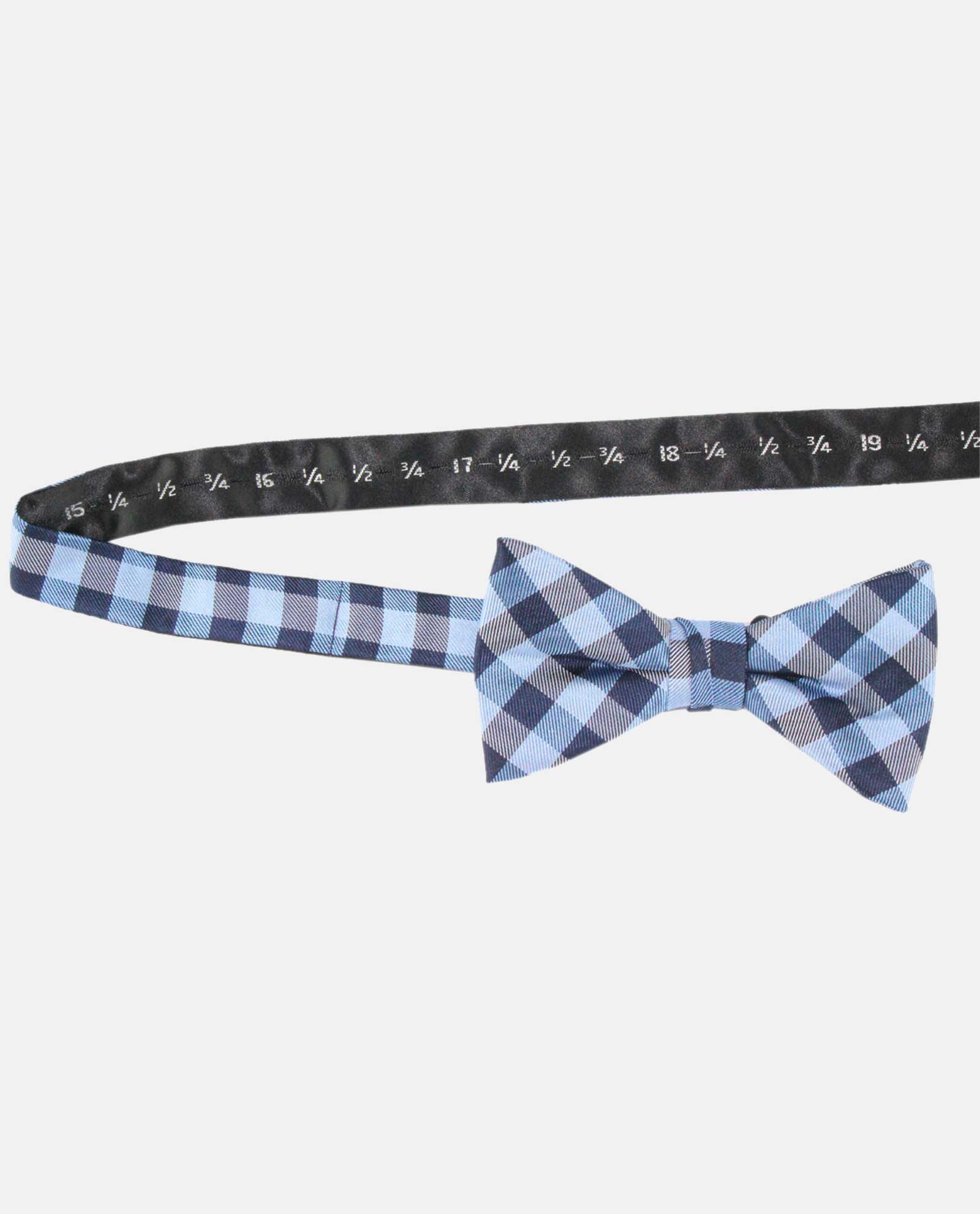 Blue Gingham Check Bow