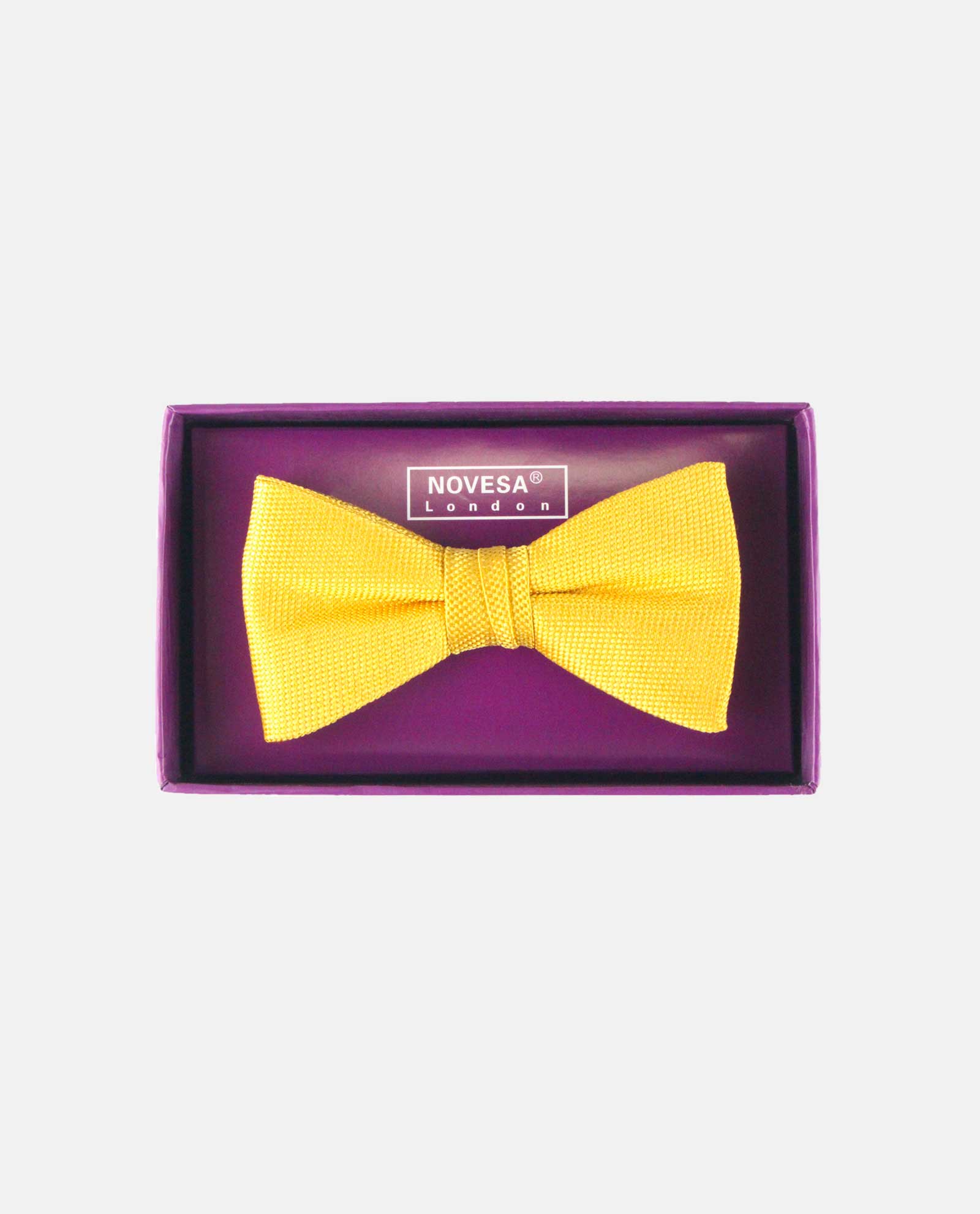 Yellow Knit Ready-Tie Bow