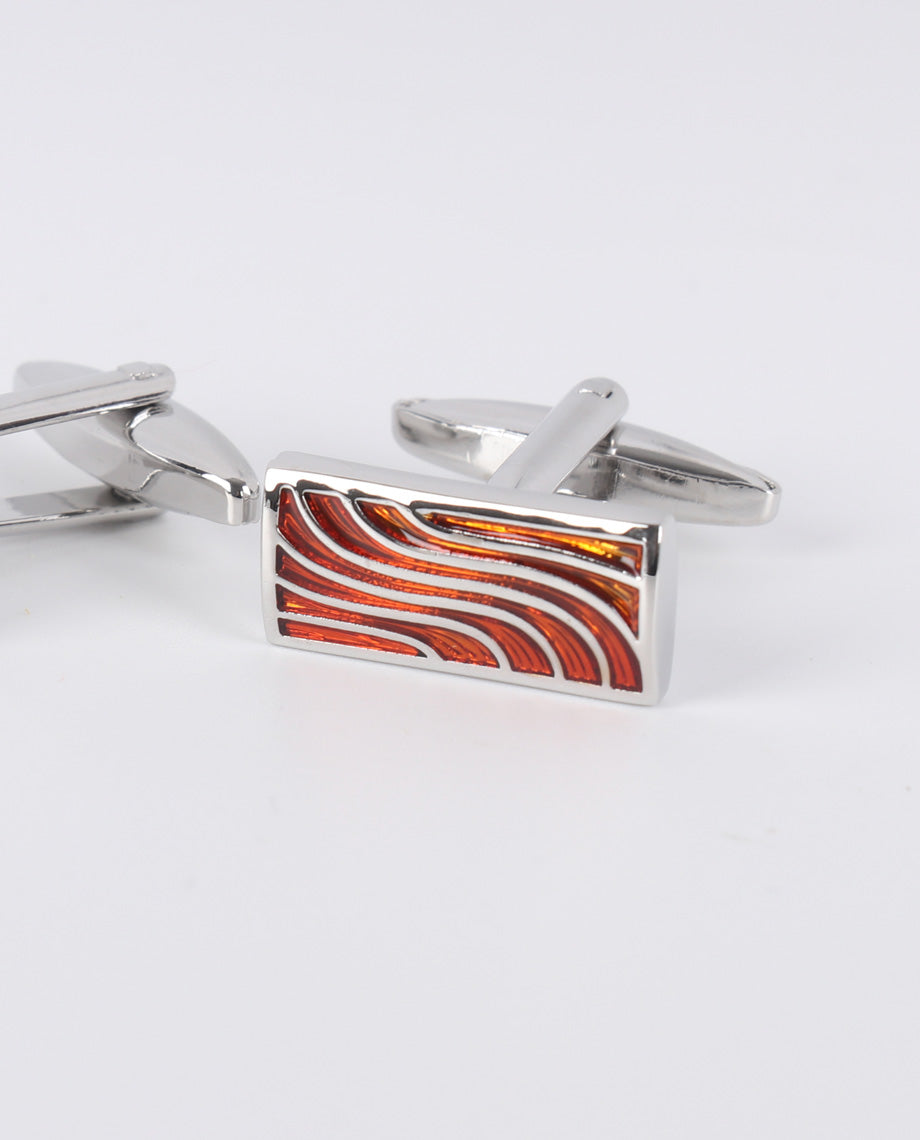 Red Wave Cufflinks