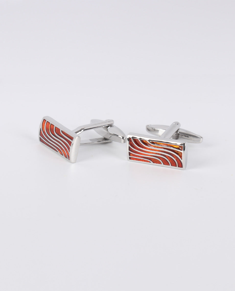 Red Wave Cufflinks