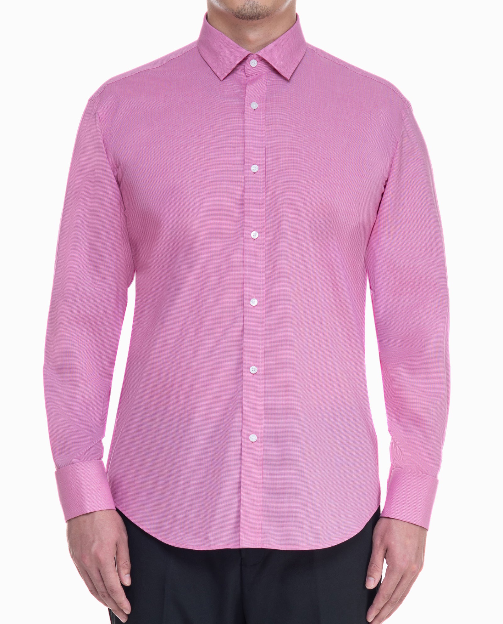 Sharp Pink Twill Mens Dress Shirt