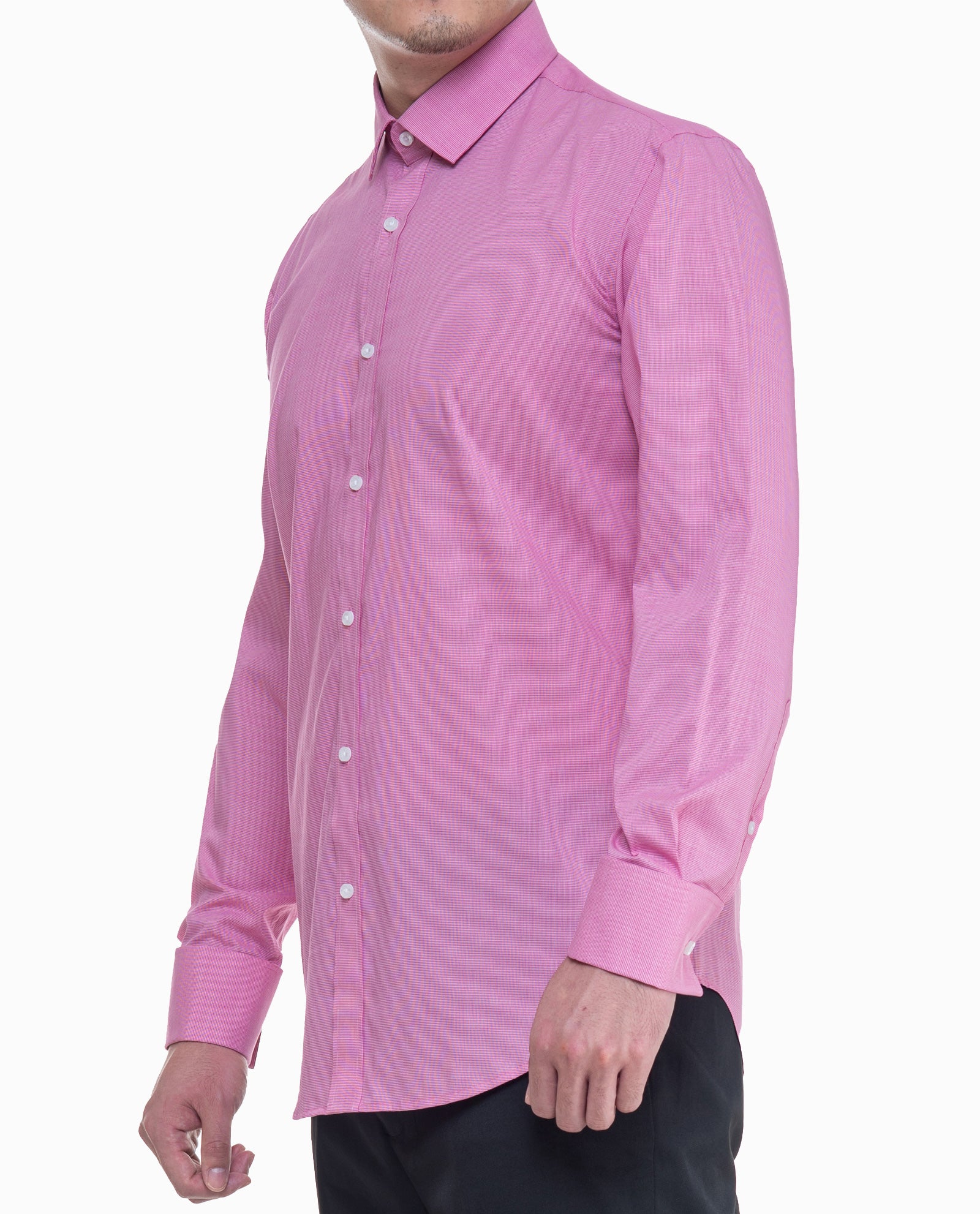 Sharp Pink Twill Mens Dress Shirt