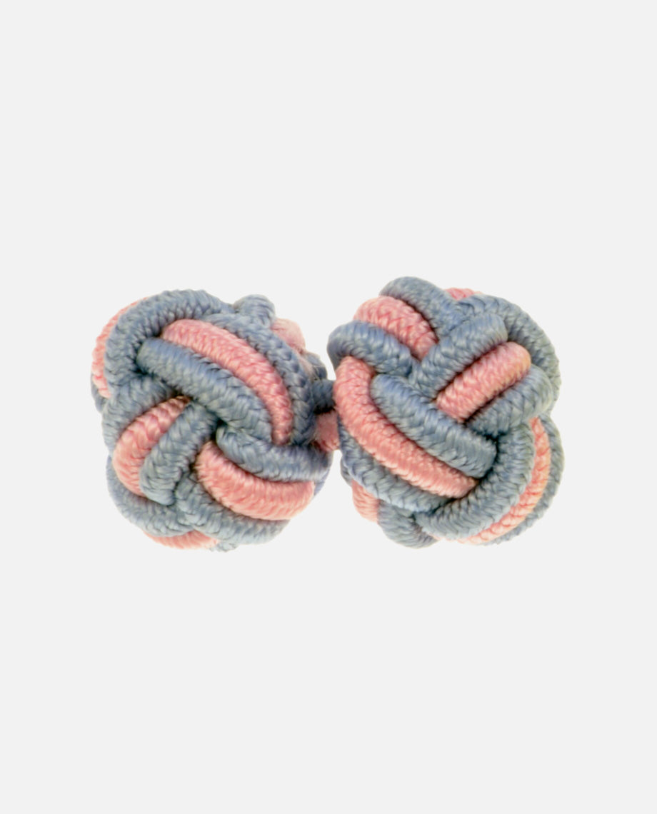 Sky Blue and Pink Silk Knots