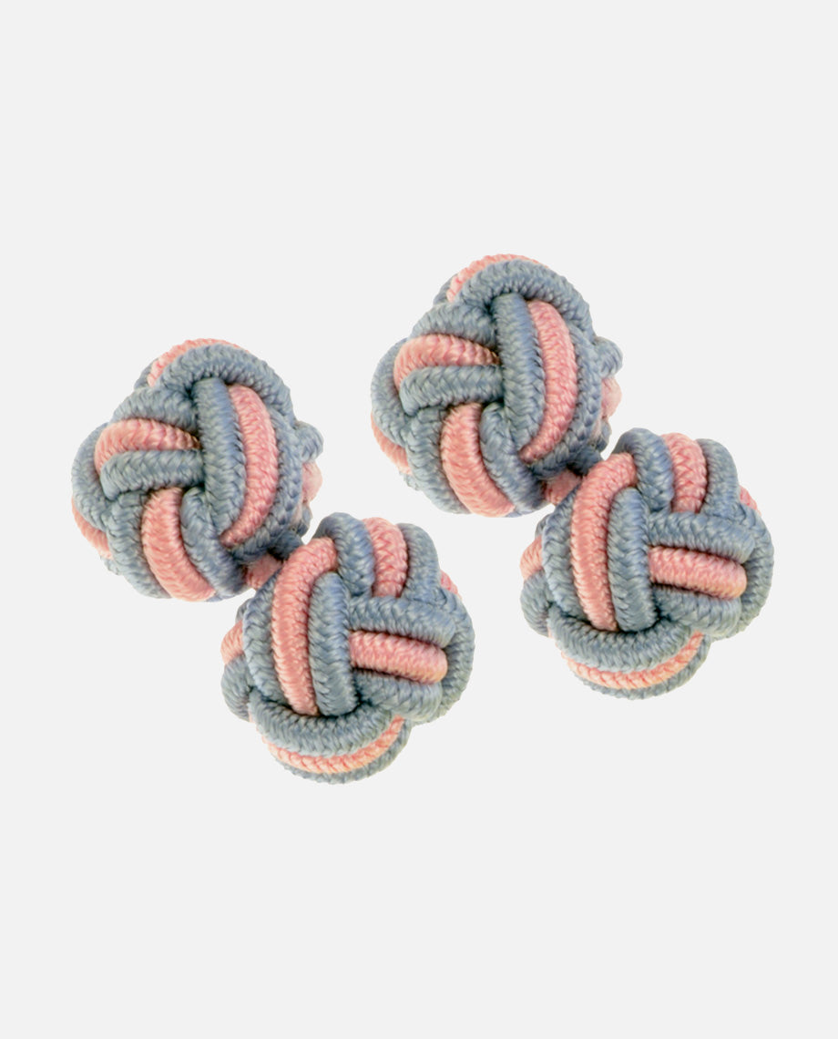 Sky Blue and Pink Silk Knots