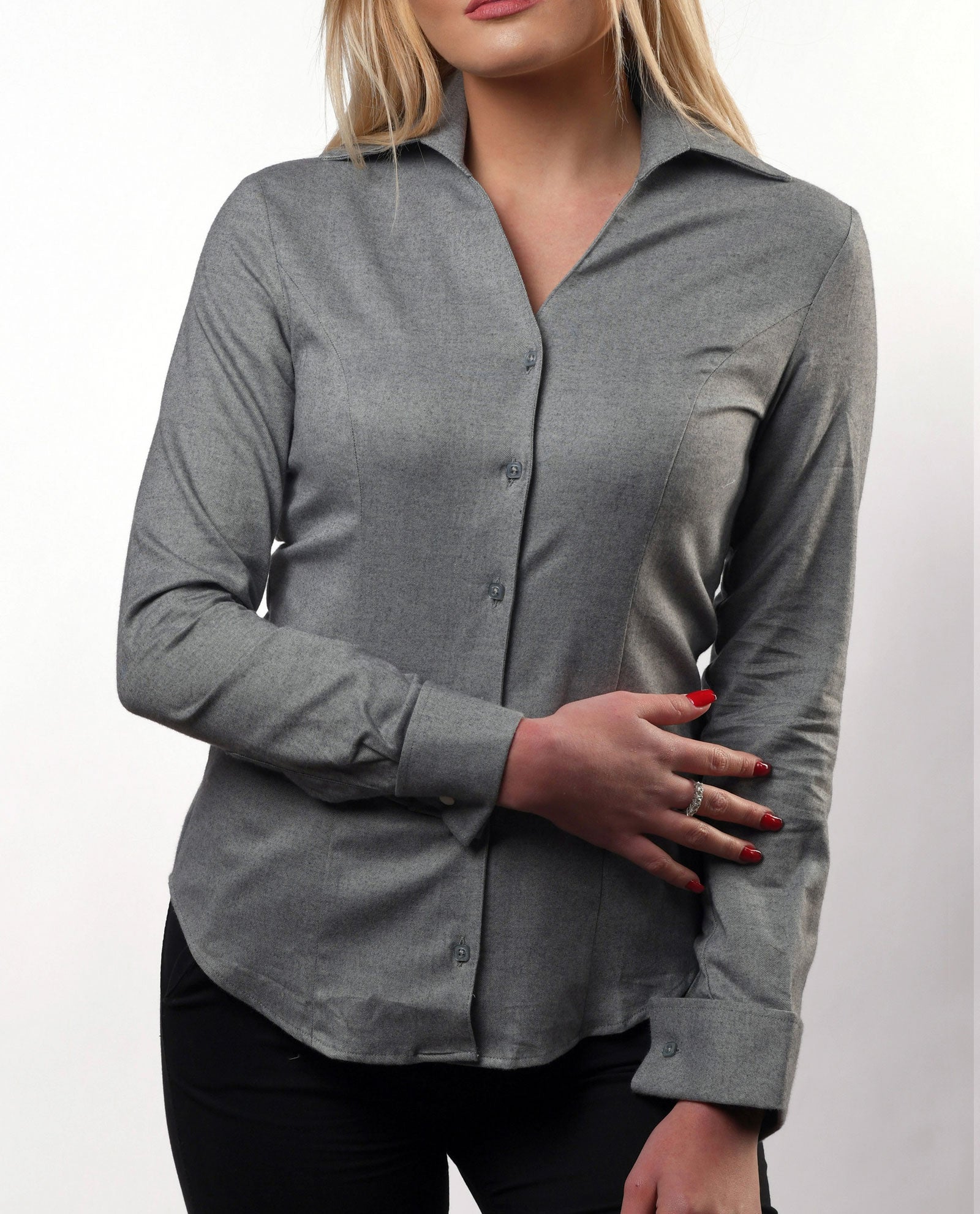 Grey V Neck Shirt