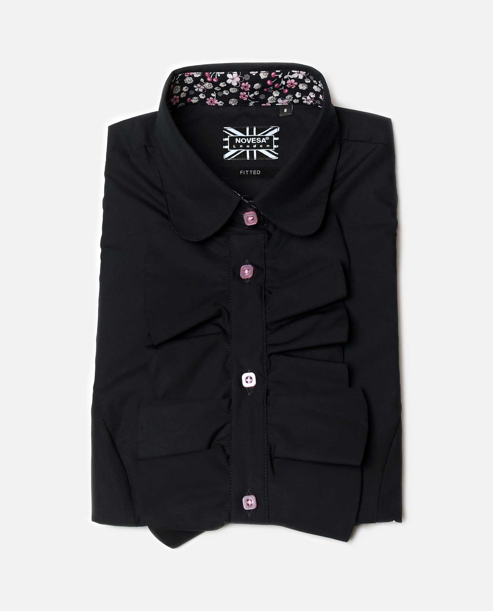 Black and Floral Dress Shirt