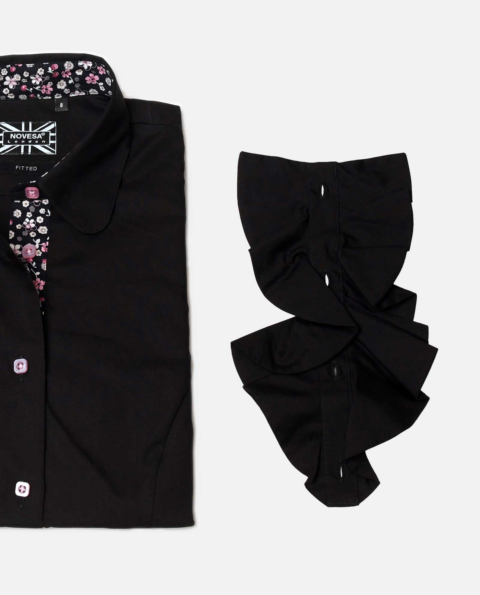 Black and Floral Dress Shirt