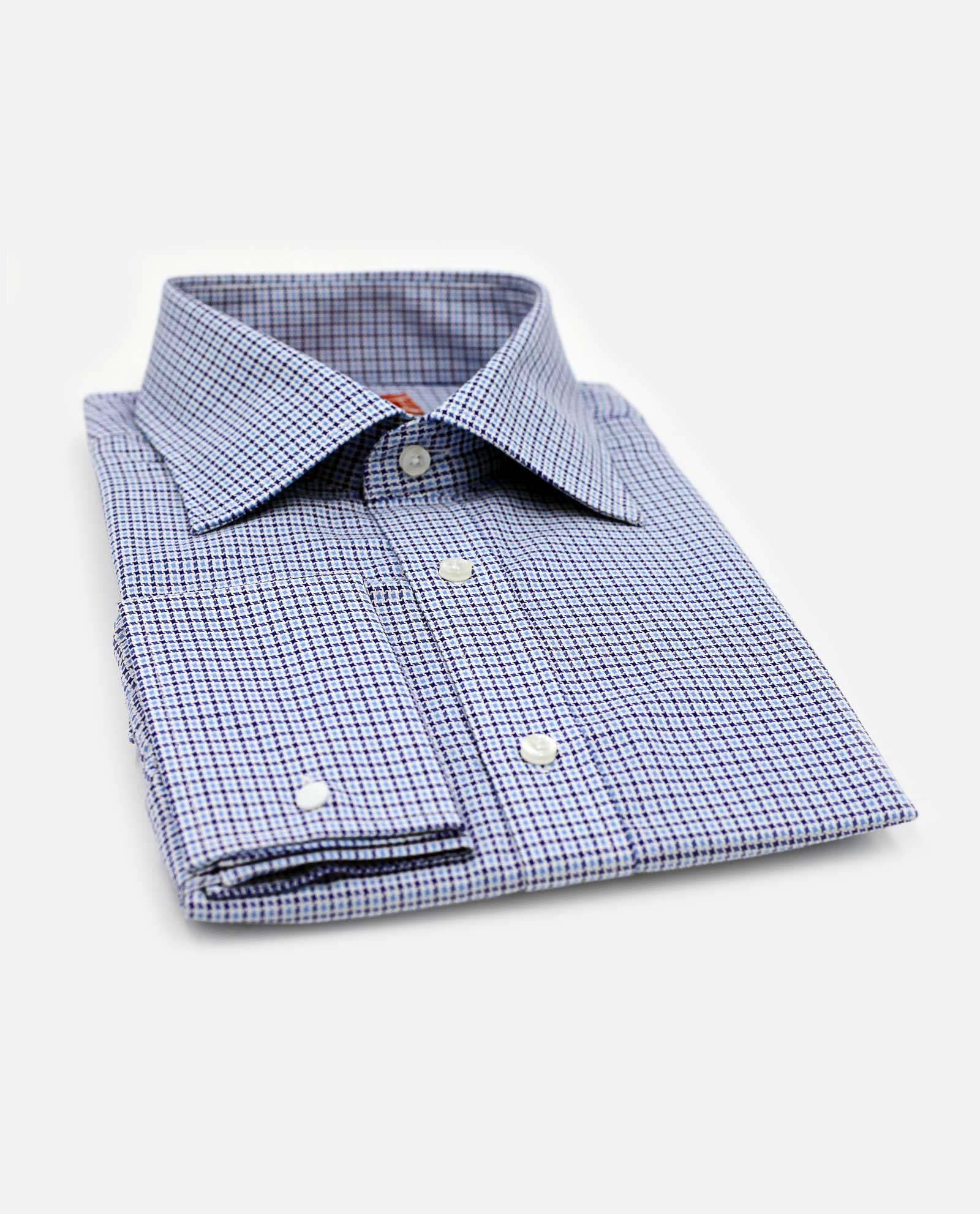 Blue Woven Parquet Shirt