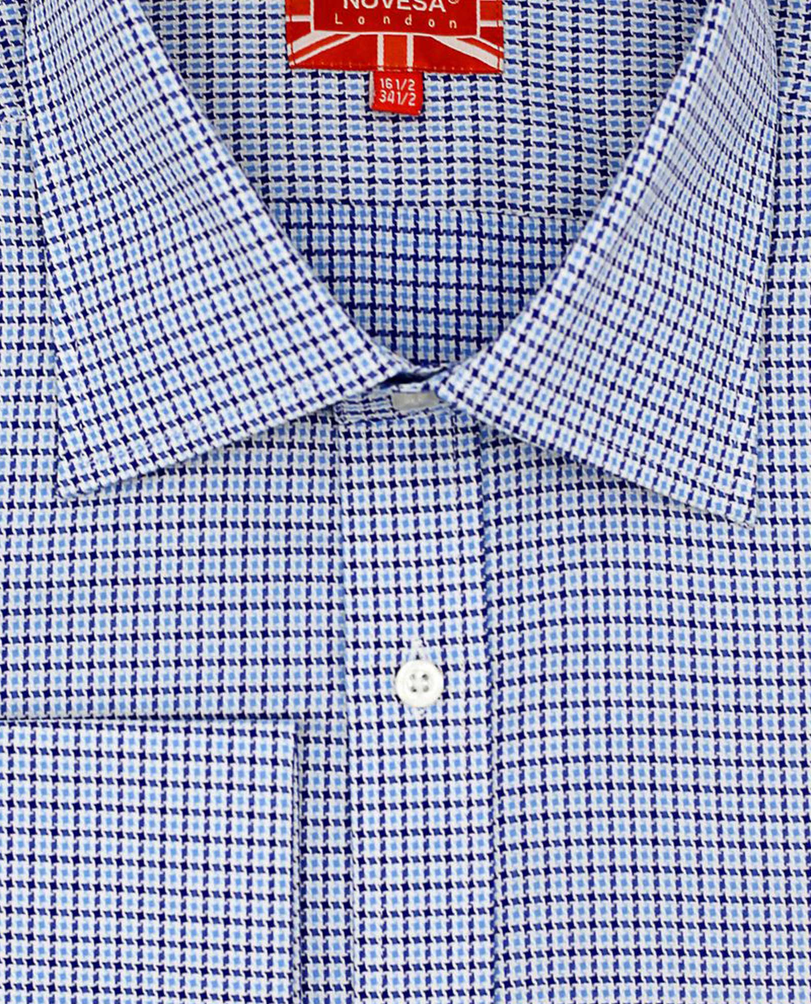 Blue Woven Parquet Shirt